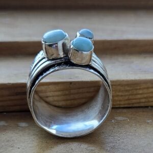 LARIMAR and Silver Ring Size 8